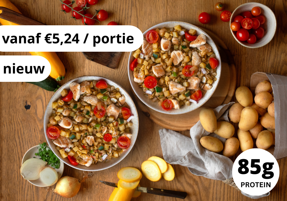 Gebakken aardappelen met kip (XL, 2 porties)