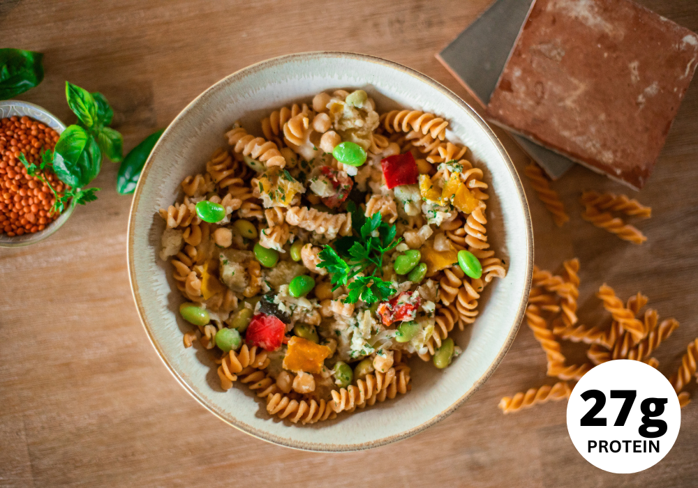 Rode linzenpasta